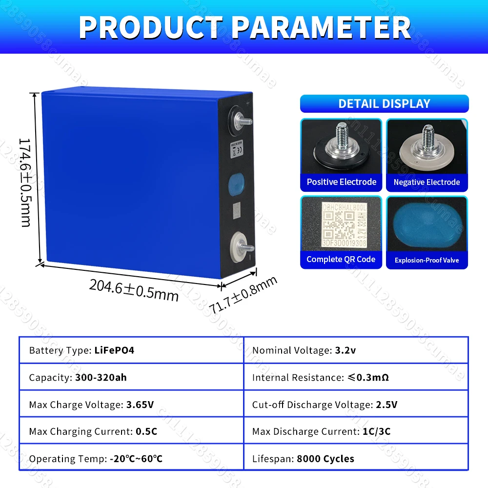 Brand New 3.2V 320Ah LiFePO4 B - Outdoor Camping Brands 评论和价格