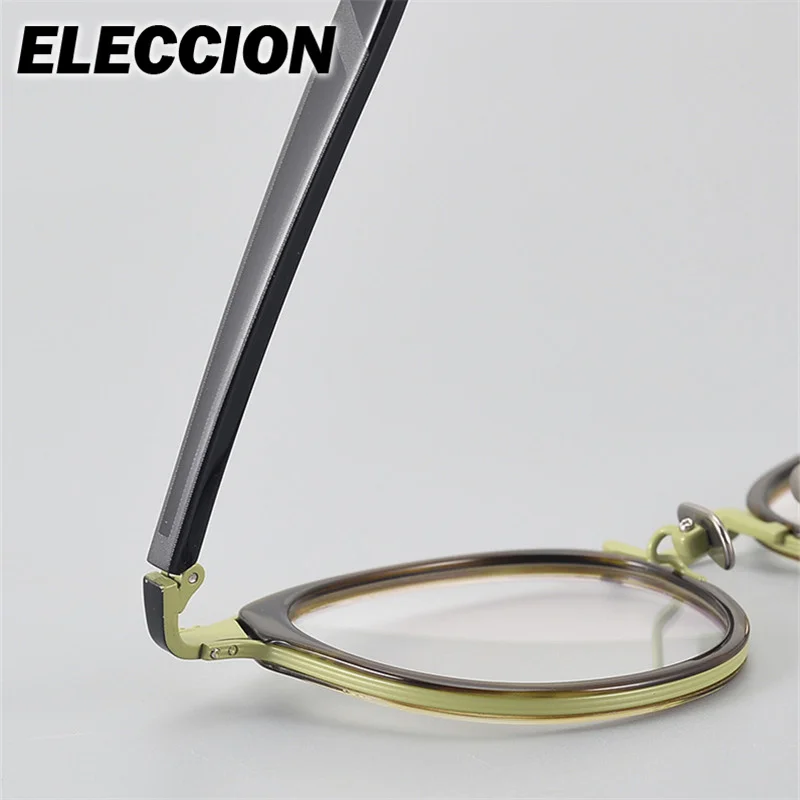 ELECCION Prescription Glasses Anti Blue Ray Ultra Light  Round Women Men Eyewear Presbyopia Myopia Glasses Frame