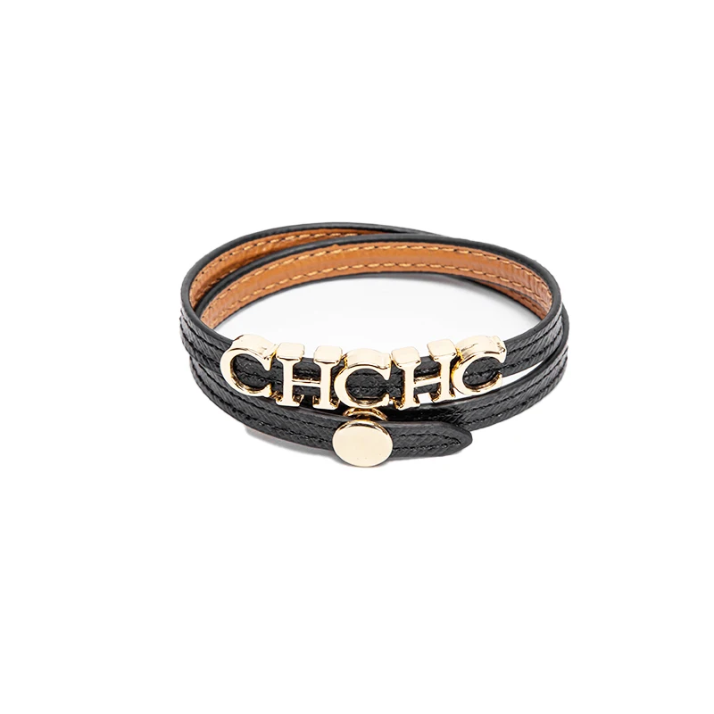 Simple and Fashionable Letter Accessories for Women's Solid Color Bracelets, Versatile and Eye-catching
