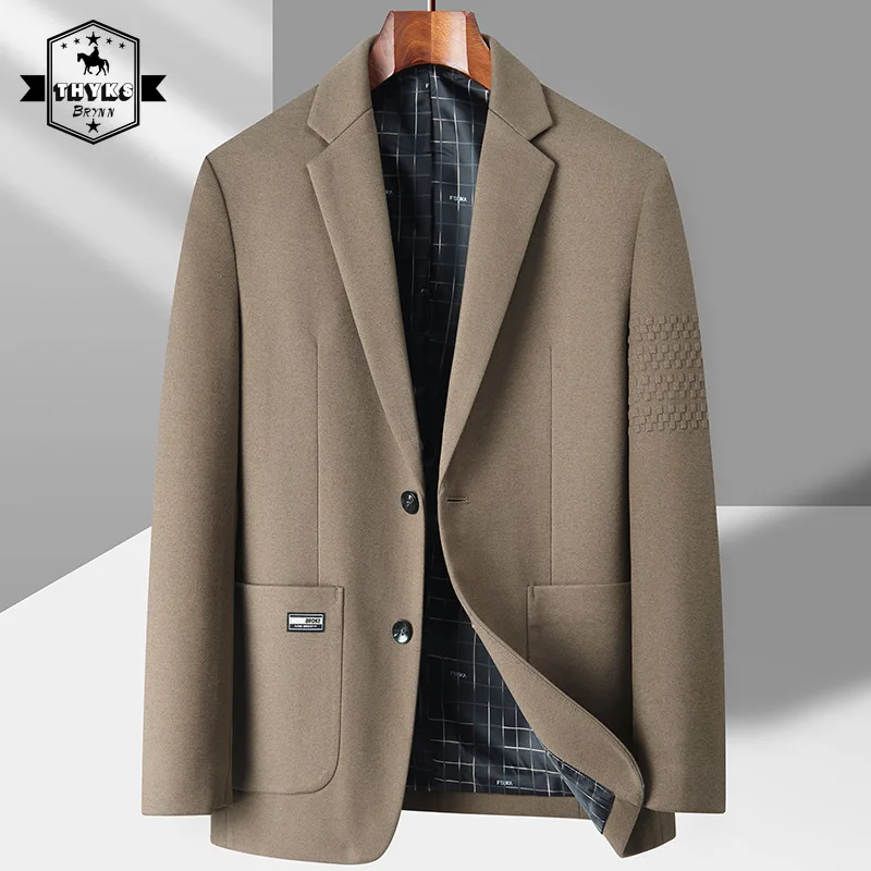 

Men's Solid Casual Business Blazer Simple English Slim Fit Slight Elasticity Suit Jacket Male Soft Comfortable High-quality Coat