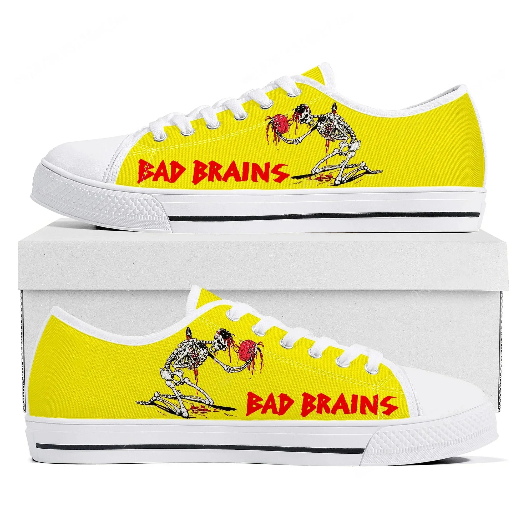 

Bad Brains Punk Rock Band Low Top Sneakers Womens Mens Teenager Shoes Casual Tailor-Made Canvas Sneaker Shoe