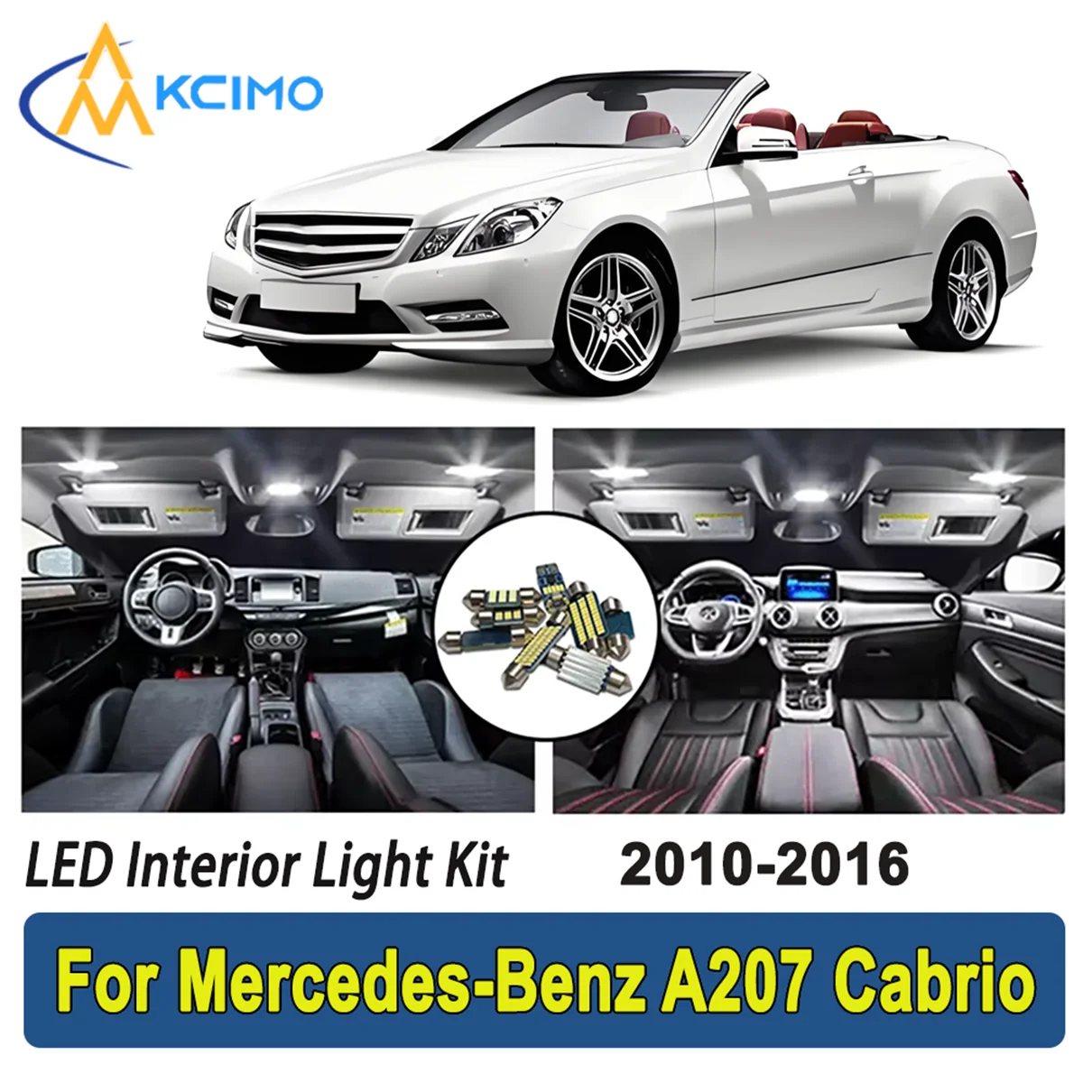 

New Light Bulb For Mercedes-Benz A207 Cabrio (2010-2016) Premium Bright LED Interior Dome Map Trunk Light Kit Car Canbus Lamps