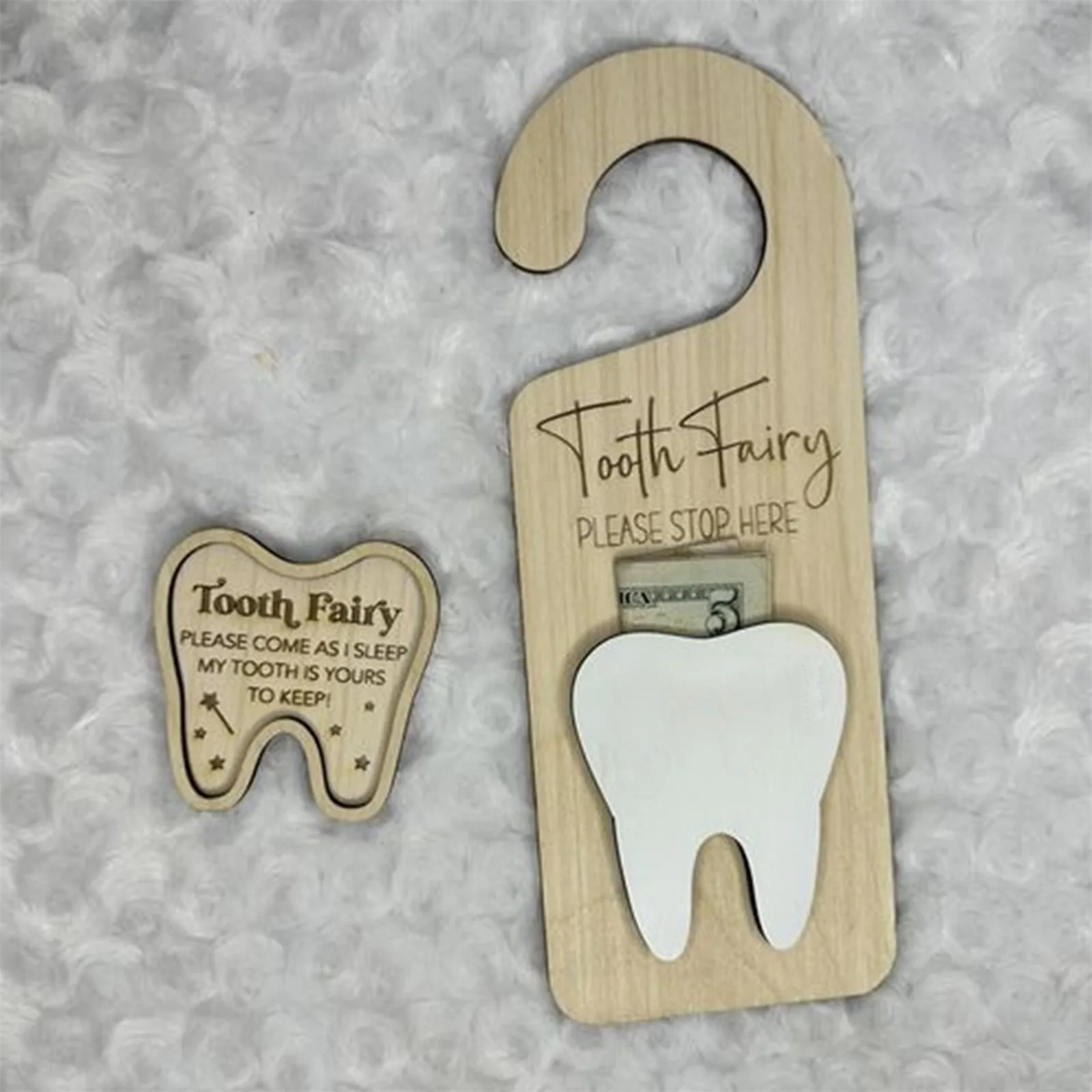 Tooth Fairy Door Hanger With Moneys Holder And Tooth Decor Tooth Fairy Pick Up Box Encourage Gift For Kidss Room Decor