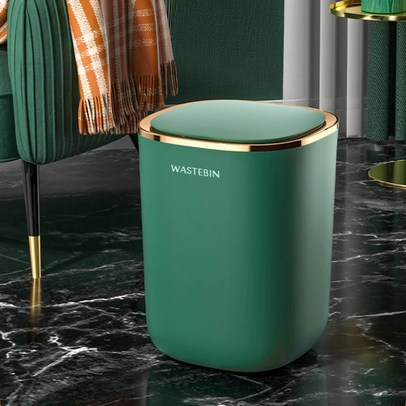 15L Smart Induction Trash Can Electric Induction Dustbin Waterproof Wastebasket Automatic Bin for Kitchen and Bathroom