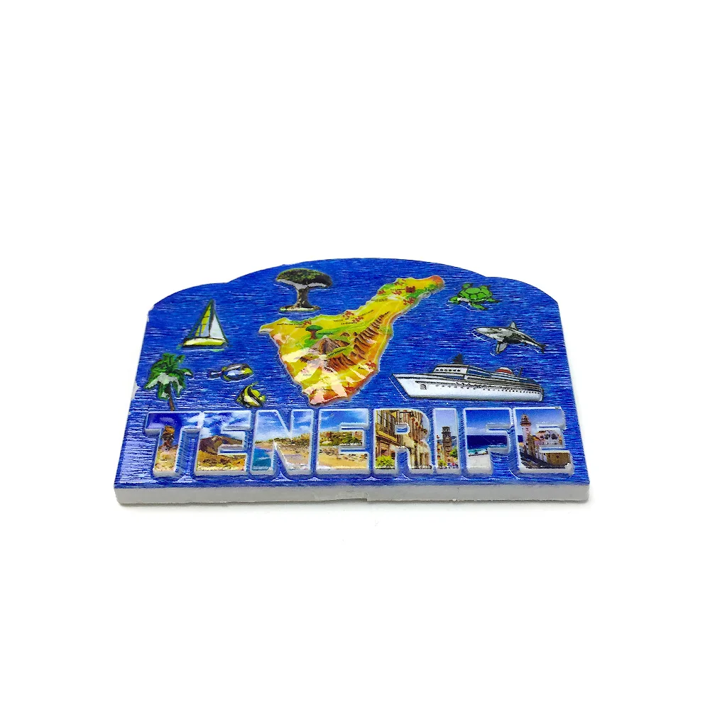 ‌Tenerife Map Shape Resin Fridge Magnet Travel Souvenir Magnetic Decorative Sticker‌