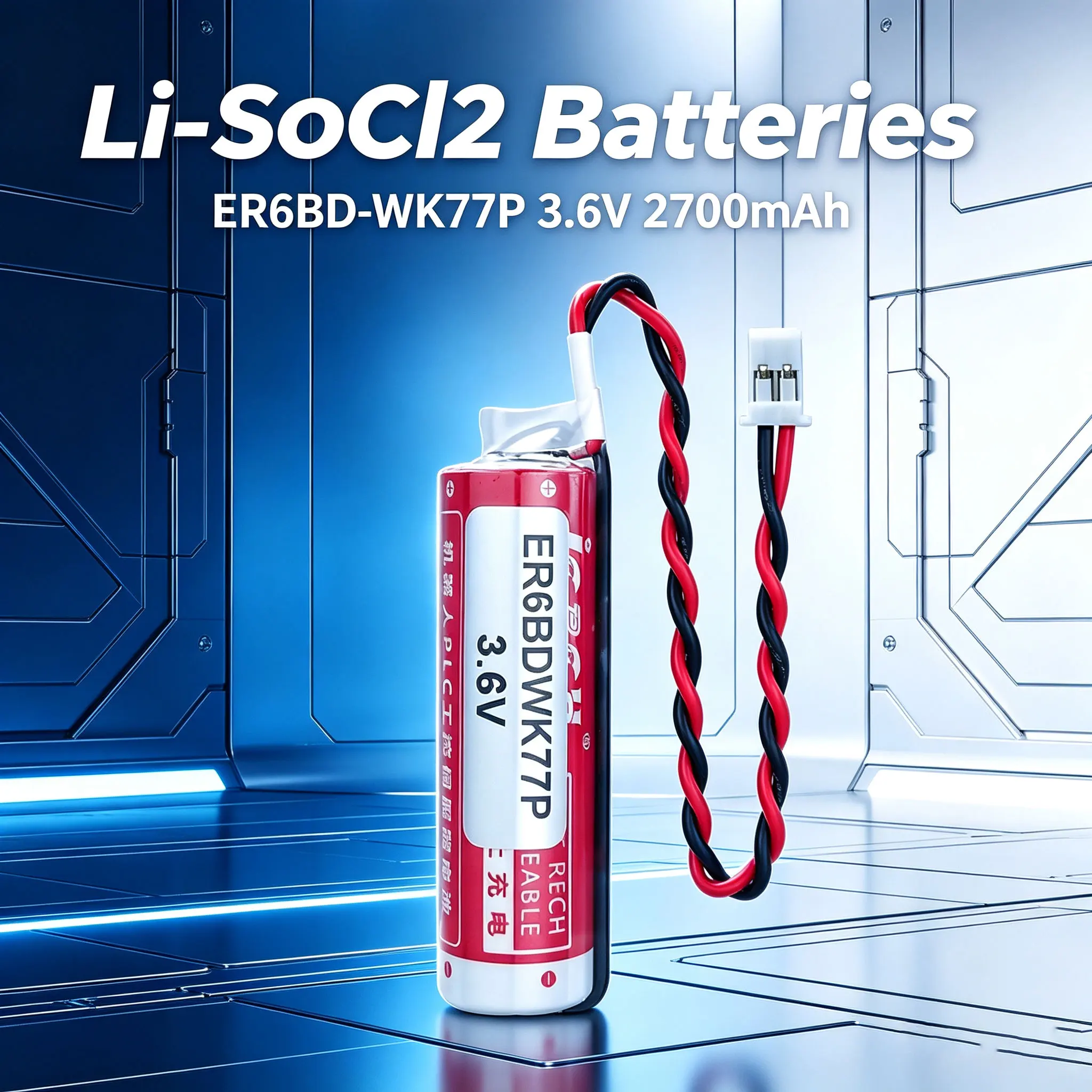 ER6BD-WK77P Li-SOCl2 battery 3.6V motherboard backup power supply absolute value servo driver laser rangefinder