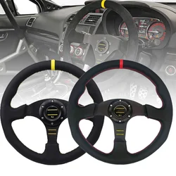 Universal 14inch 350mm Racing Steering Wheel Auto Steering Wheel Sport leather Steering Wheel With Logo