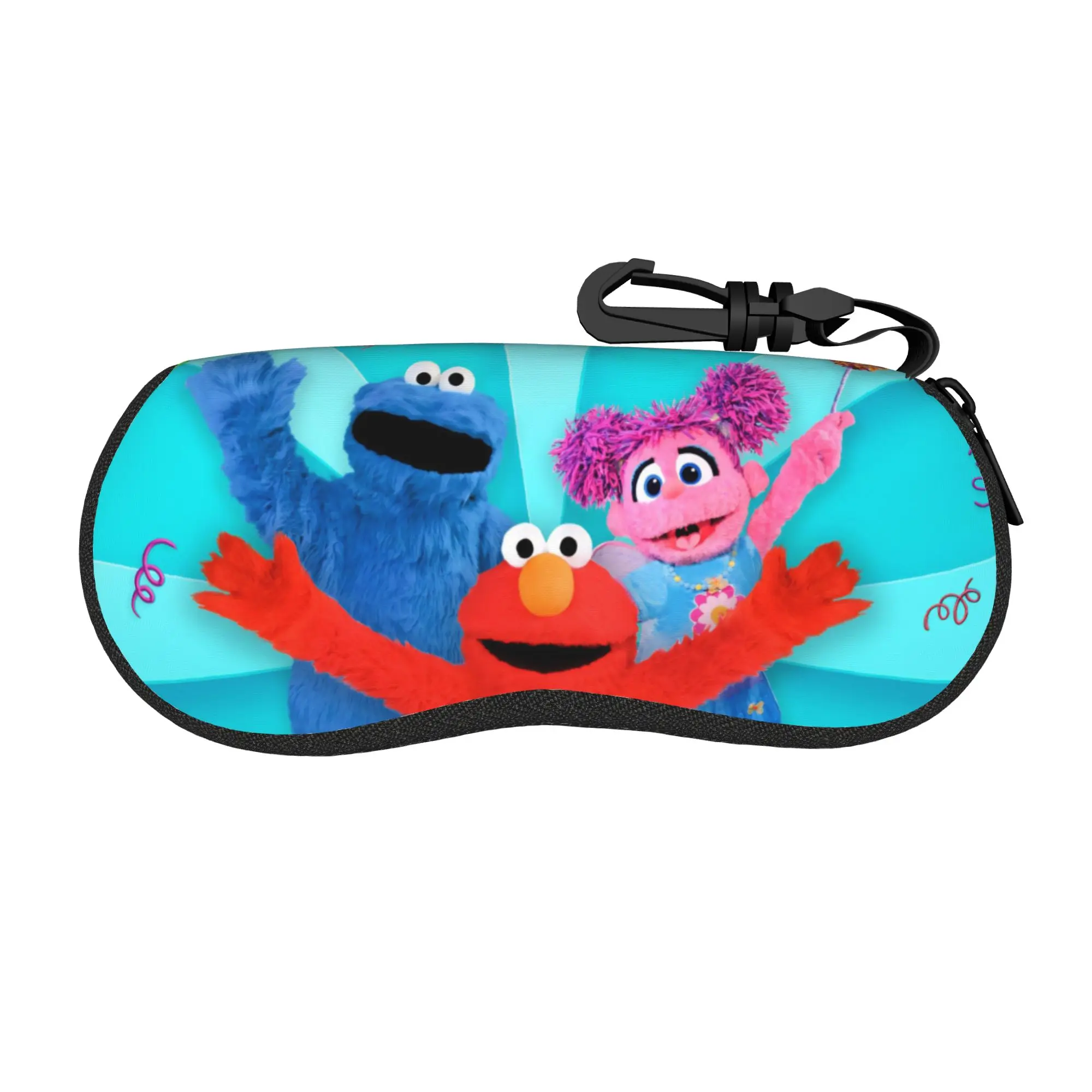 Sesamed Glasses Case Unisex Lightweight Zipper Cookie Monster Sunglasses Protector Print Sunglasses Box