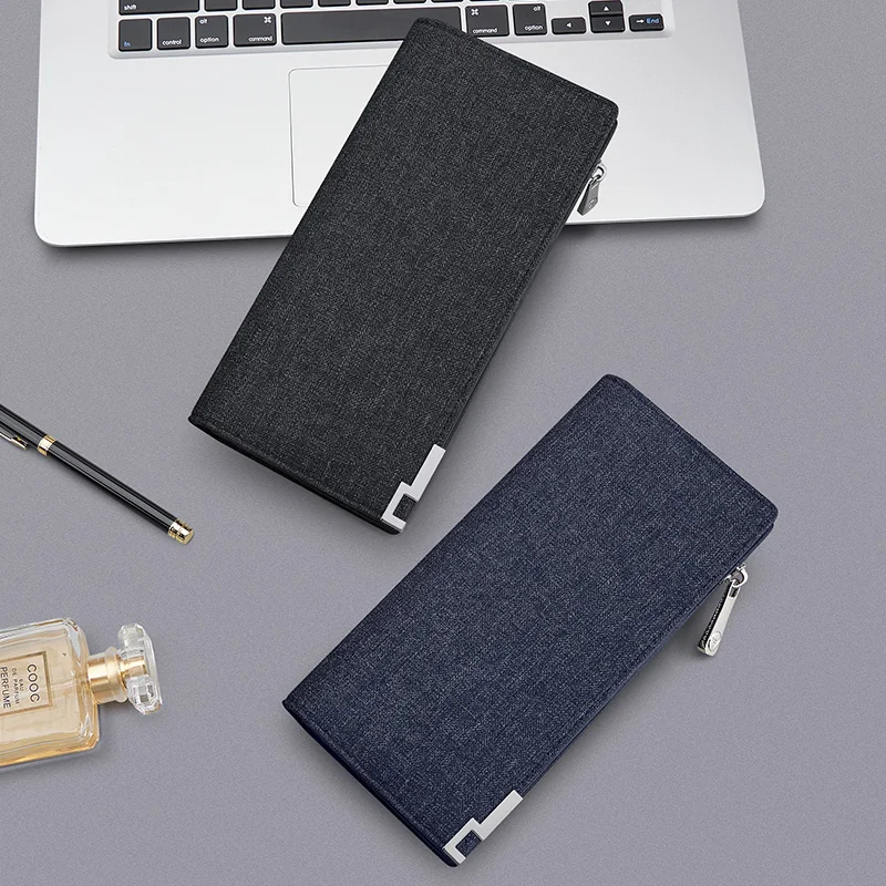 Men's long wallet, fashionable card holder, large capacity handbag, personalized multifunctional phone bag