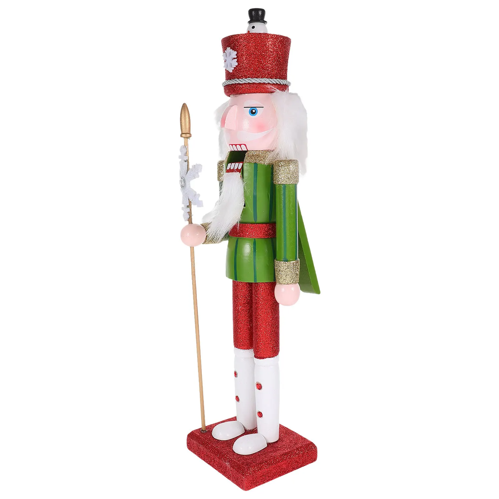 

Desktop Nutcracker Statue Christmas Traditional Wood Craft Exquisite Appearance Bedroom Sitting Room Dining Room Gift