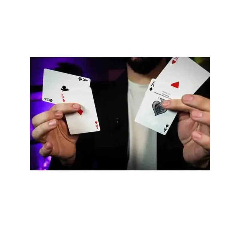 Switch-A-Two by Mark Mason Gimmicks Close Up Performer Card Magic Tricks Walk Around Magic Props Signed Cards Across Imagination