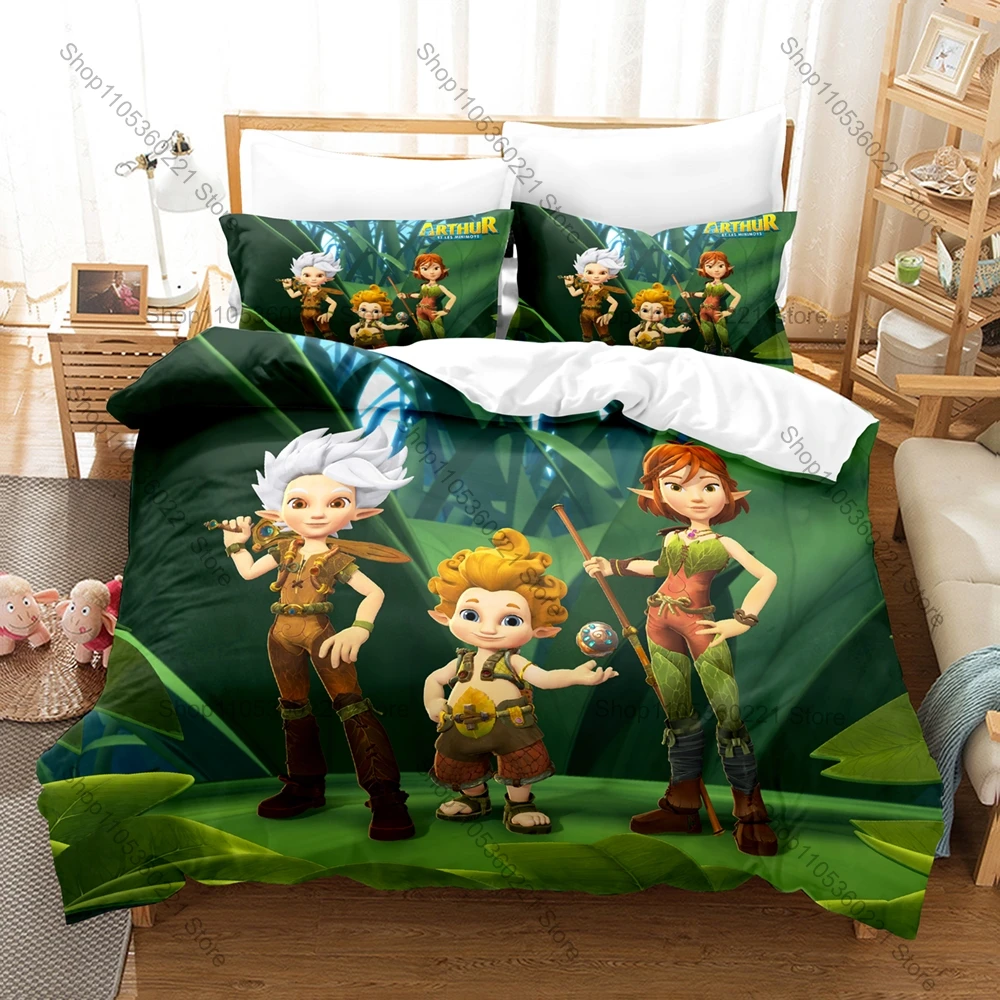Cool Arthur Selenia Betameche Arthur et les Minimoys Duvet Cover Set 1 Duvet Cover 2 Pillowcases Fairy Tale Cartoon Bed Linens G