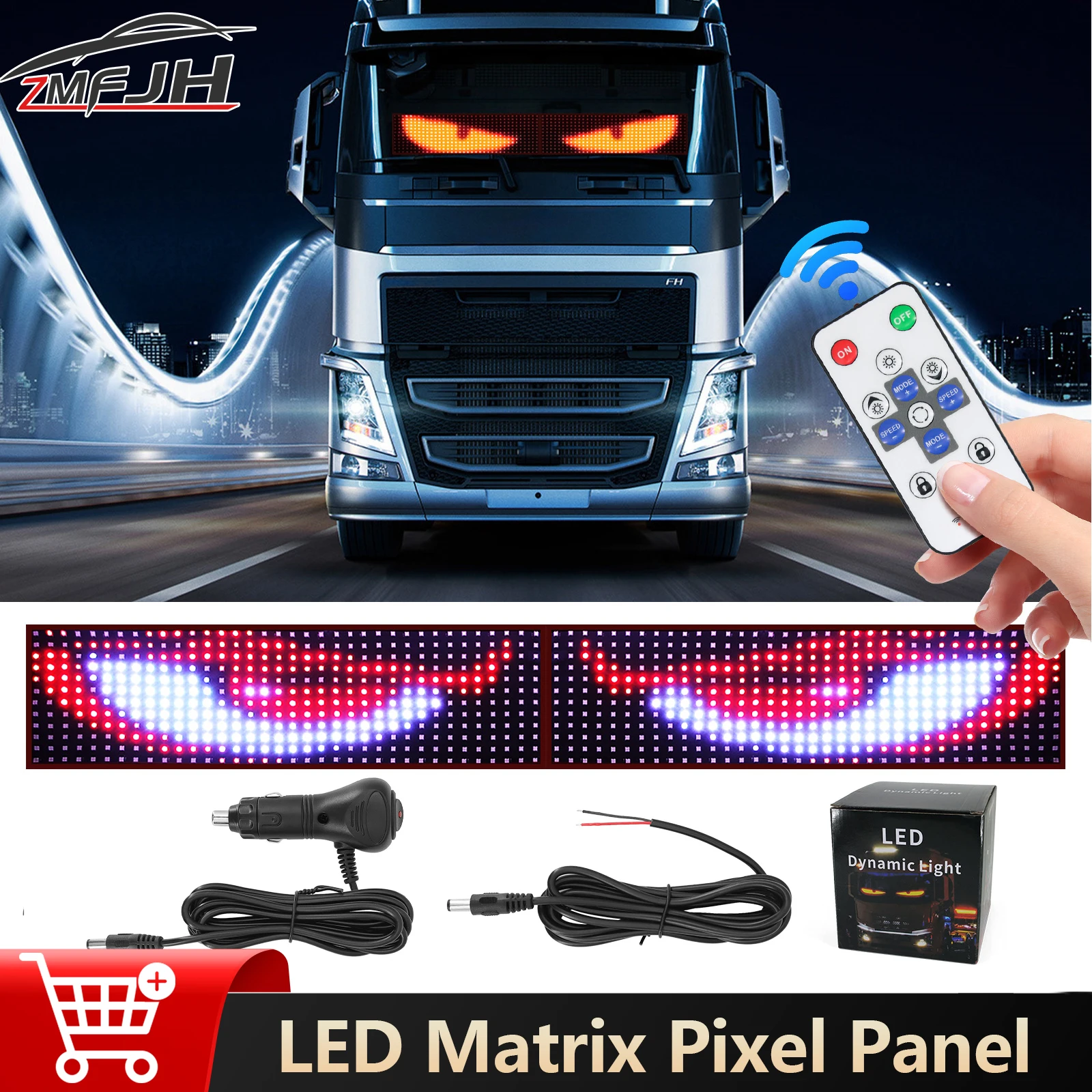 led-matrix-pixel-panel-flexible-decoration-lamp-remote-control-for-car-truck-windshield-scrolling-pixel-panel-light