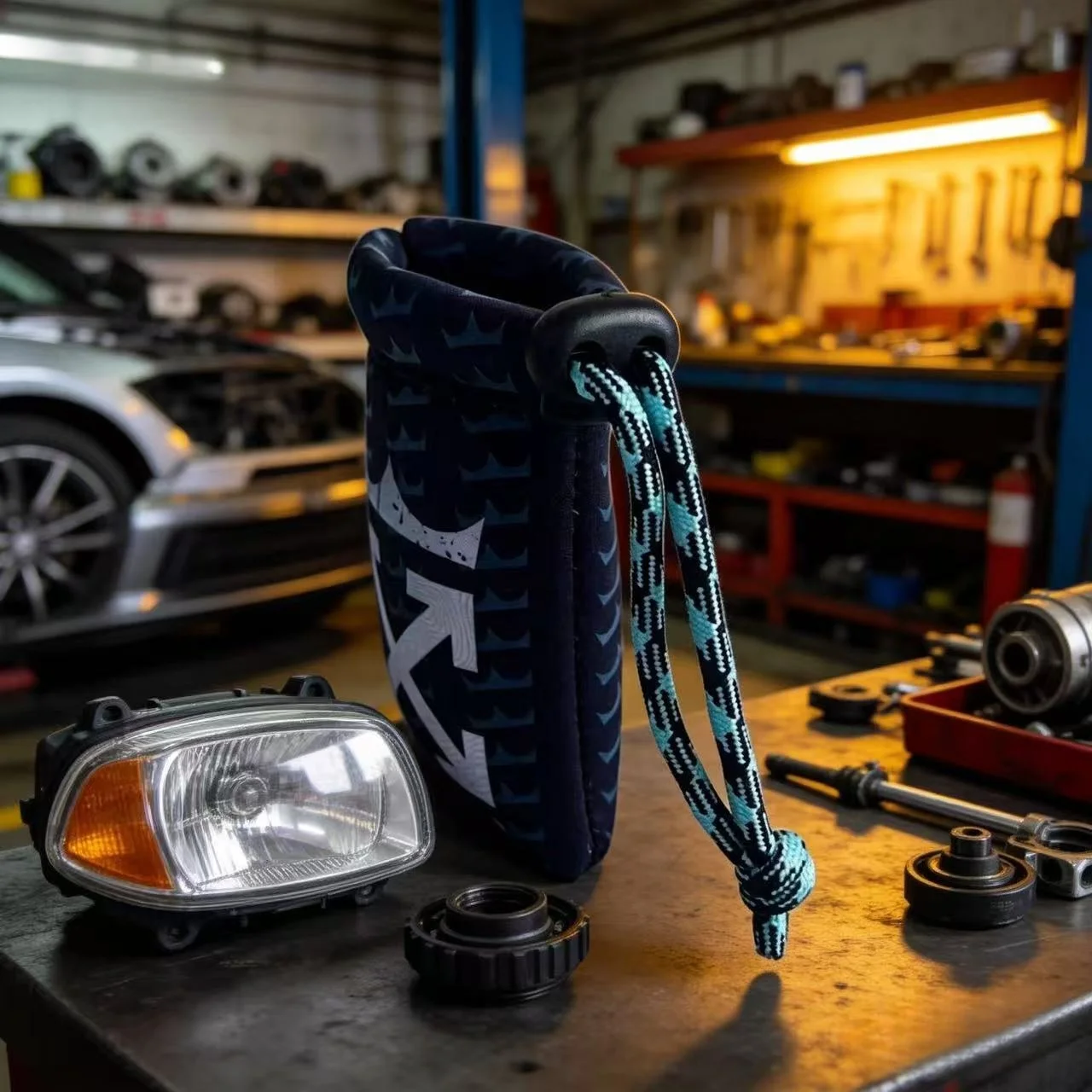Car Lights Parts 3mm Neoprene Waterproof Stretchy General Cloth Pouch Sleeve Carry BBBillet/aio/mission Bag Dual 18650 Device