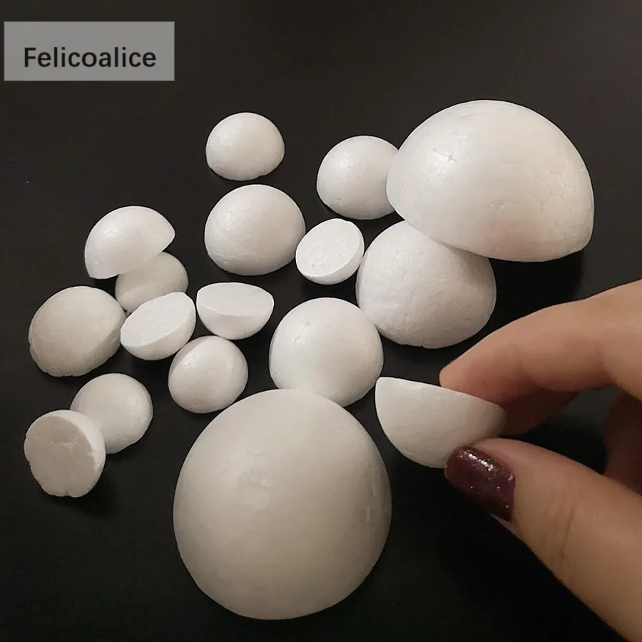 1/1,5/2/2,5/3cm Weiße Modellierschaum-Kugeln Bastelschaum Polystyrol-Styroporkugeln Dekorative Runde Schaumstoffbälle – Detail 2