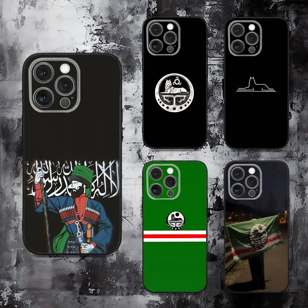 

Chechen Flag Art Phone Case For iPhone 16,15,14,13,12,11,Pro,Max,Plus,X,XS,SE,E,Mini,Soft Silicone Black Case