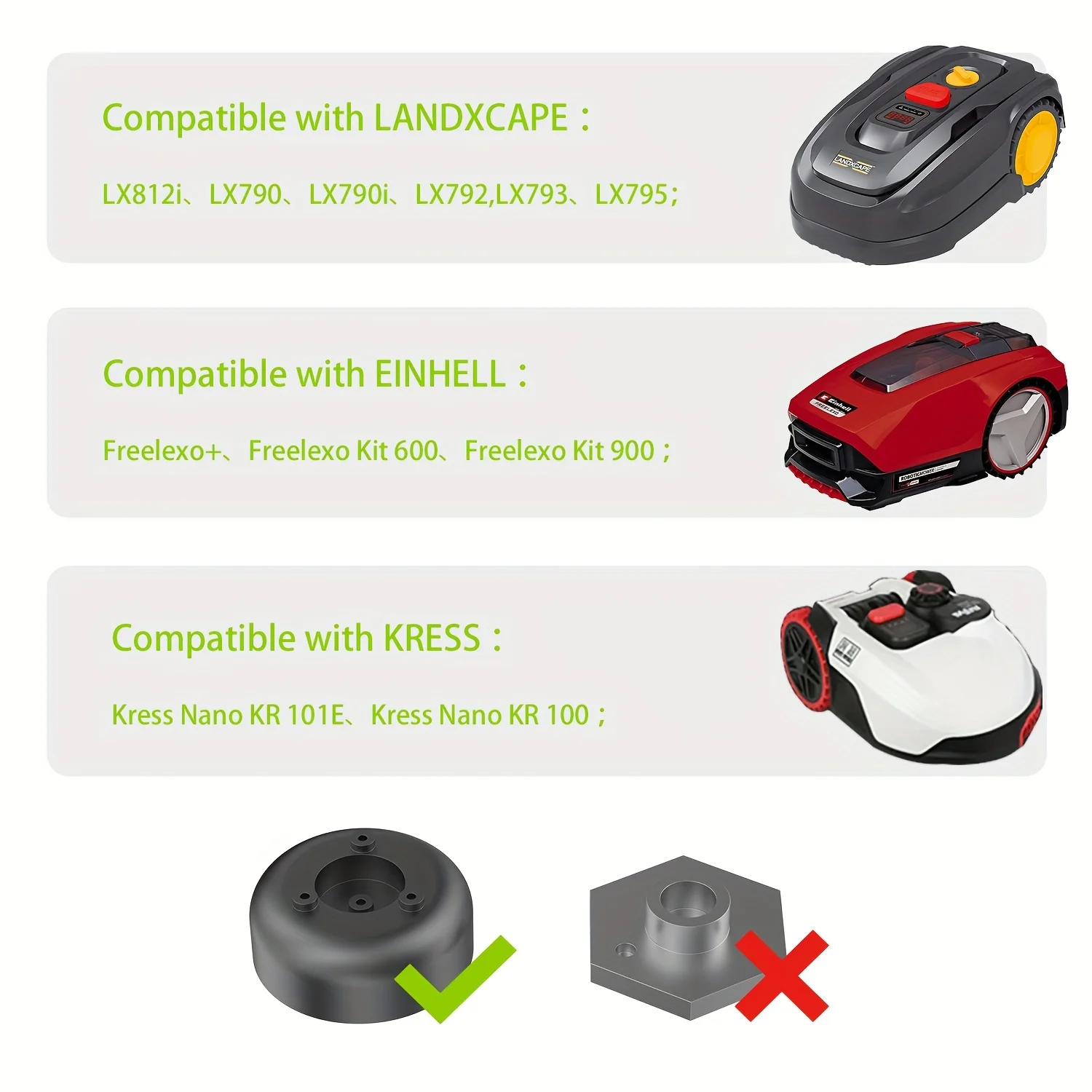 قرص شفرة بديل واحد، مناسب لجزازات العشب Worx Landroid S&M، Landxcape، Kress/Einwell Robot، ملحقات جزازة العشب