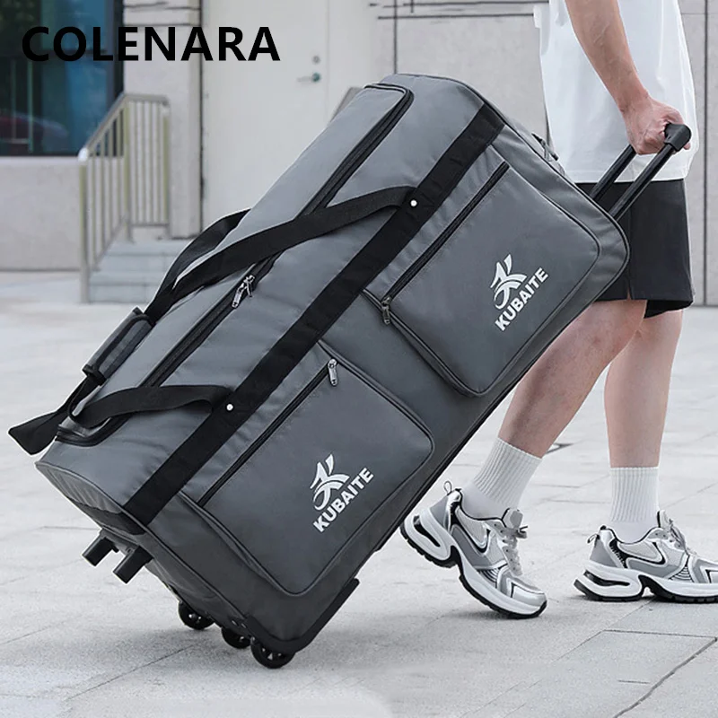 

COLENARA Men's Suitcase 36"40 Inch Oversized Capacity Trolley Bag Cart Style Travel Bag Women's Universal Wheel Rolling Luggage