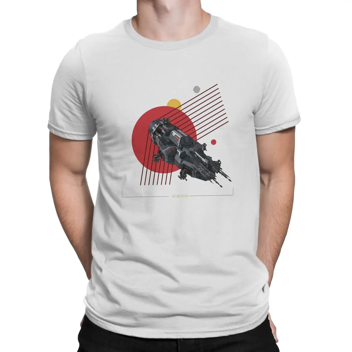 The Expanse Space Sci-Fi Rocinante Ship Space Apparel T Shirt Vintage Punk Men's Tshirt O-Neck  Men Clothing