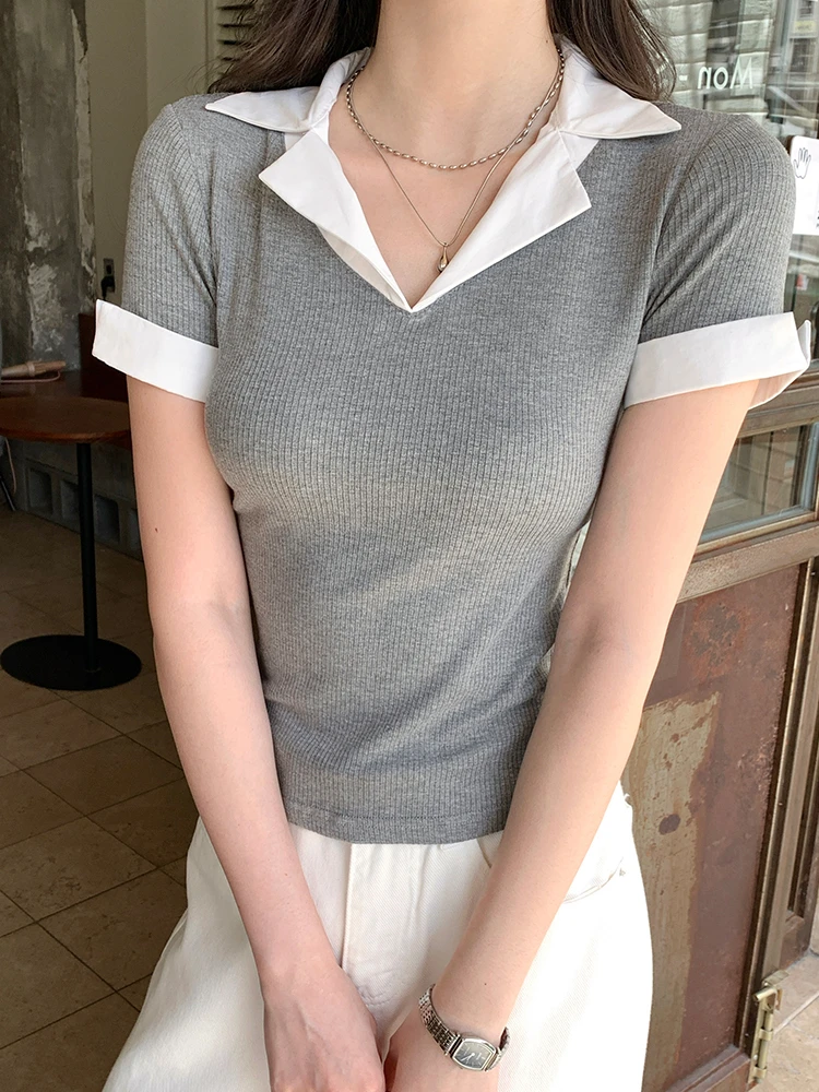 

Летняя женская футболка Женская одежда Топы Футболка Женский укороченный топ Футболки Y2k Para Mujer Ropa De Mujer Roupas Feminina a