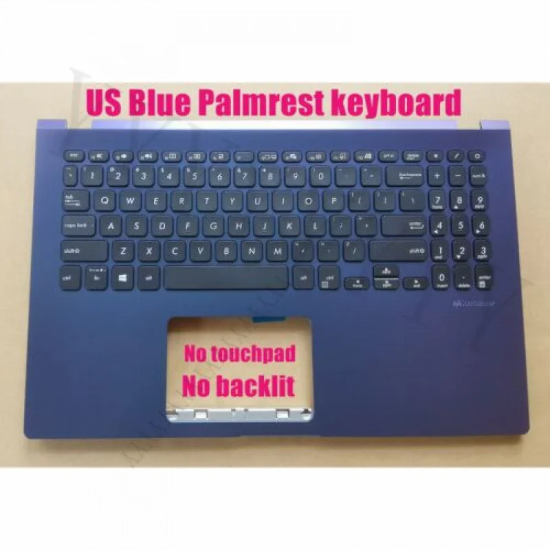 

QUS синяя клавиатура с упором для рук для Asus X509F X509D K509F K509U X509U 90NB0Q33-R30US0