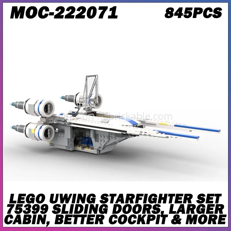 

845 шт. MOC-222071 MOC классический космический корабль темно-синий космический корабль строительный блок образовательная модель игрушки фестиваль подарки для детей