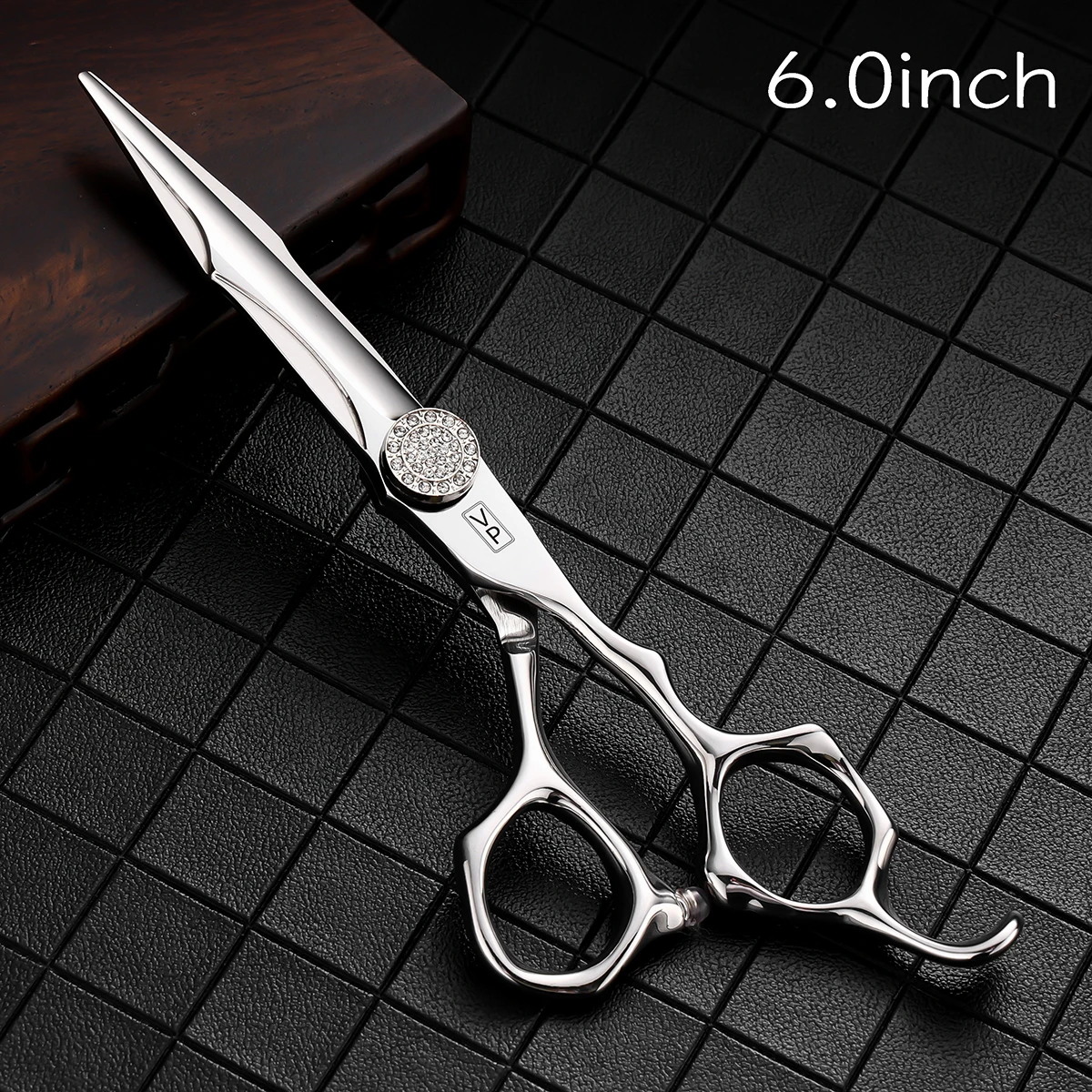 Ciseaux de coiffeur professionnels, outils de coupe de cheveux, ciseaux d\'amincissement de coiffure, acier japonais 440C, crédible, 6.0 po