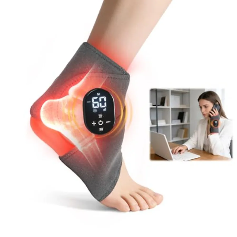 

Foot Renew Massager for Neuropathy with Red Light Therapy for Feet Ankle Infrared Neuropathy Foot Massager with Heat 8 Massage