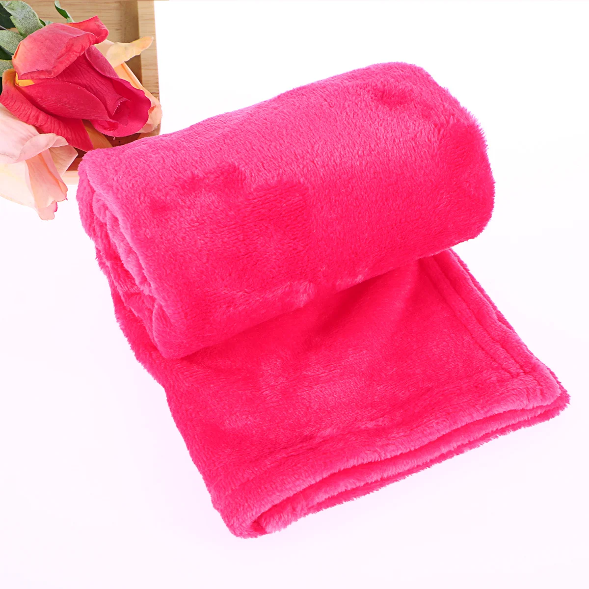 بلون الفانيلا بطانية للحيوانات الأليفة نسيج الصوف الوردي خفيفة الوزن الدفء عالية المتانة مريحة منشفة الحيوانات الأليفة اختيار هدية #4