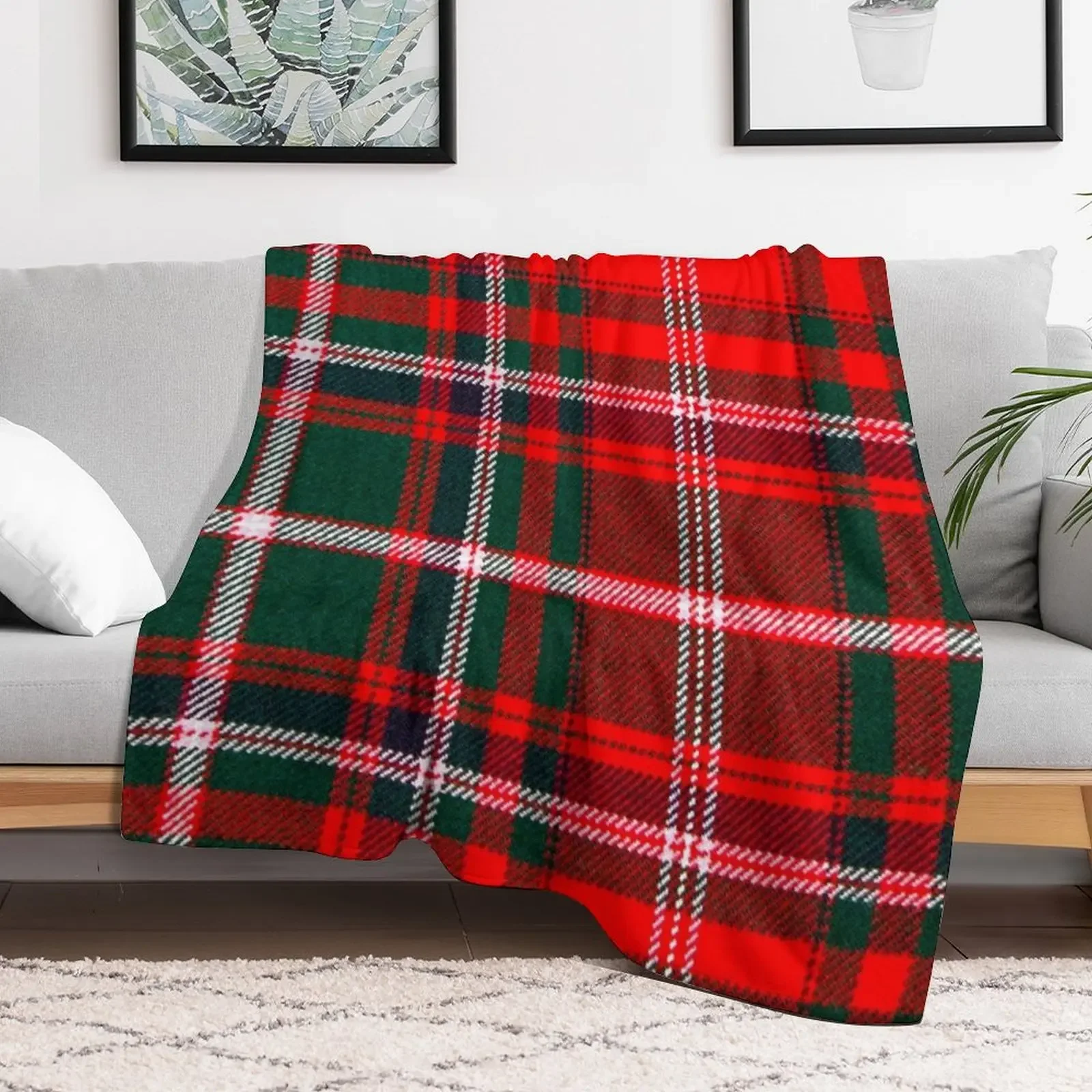 Macdougall Tartan Throw Blanket Travel Size Cozy Blanket for Plane Train