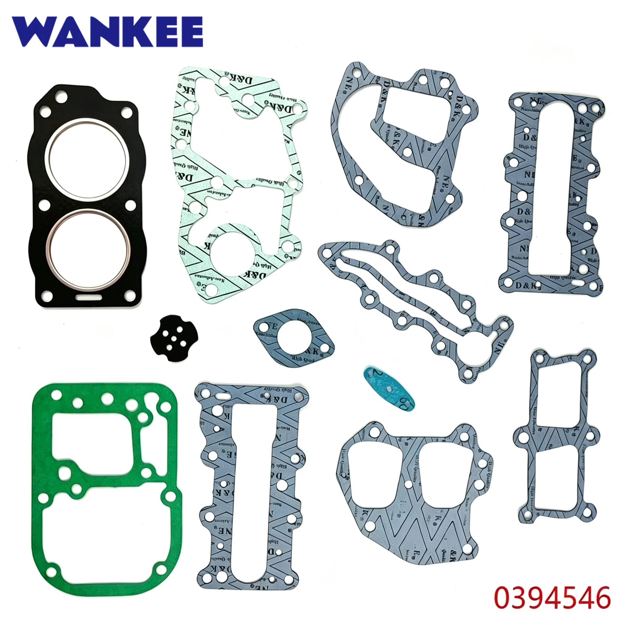 Powerhead Gasket Kit 0394546 for Johnson Evinrude 9.9HP 15HP 2 Stroke 0391507 0388193