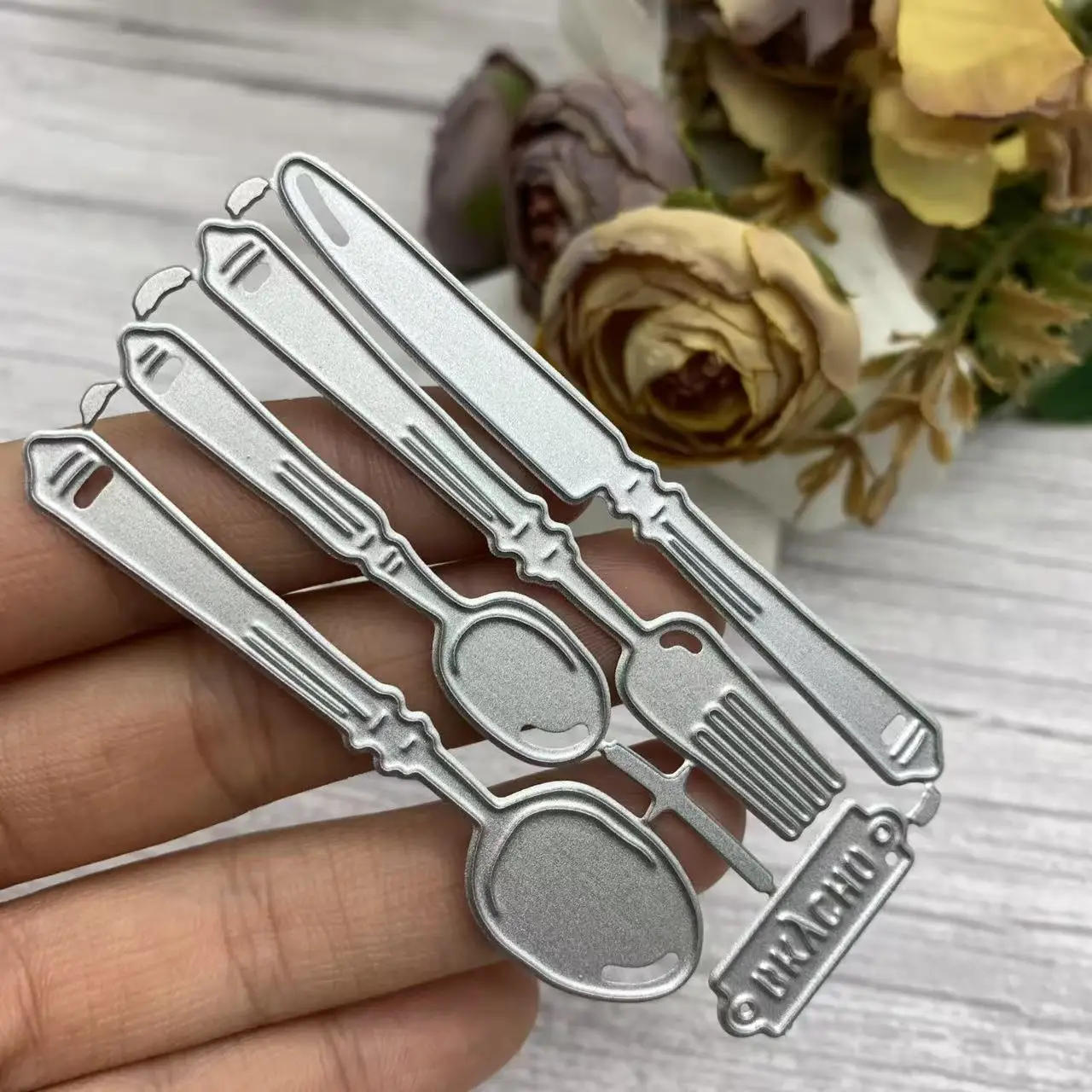 Vintage Besteck Metall-Stanzformen für DIY Scrapbooking Karten Bastelarbeiten – Detail 3