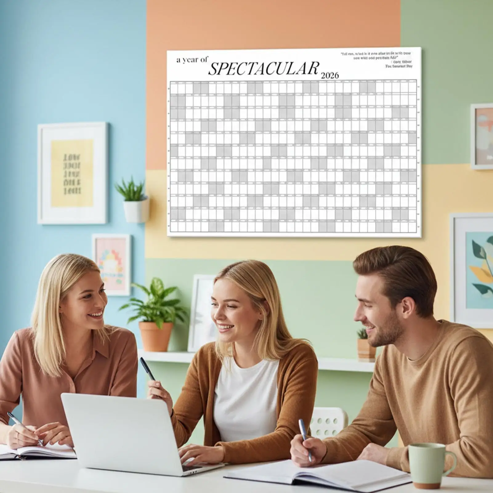

2026 Wall Hanging Calendar Annual Planner To Do List Schedule Calendar Planner Sheet Memo Pad Agenda Organizer