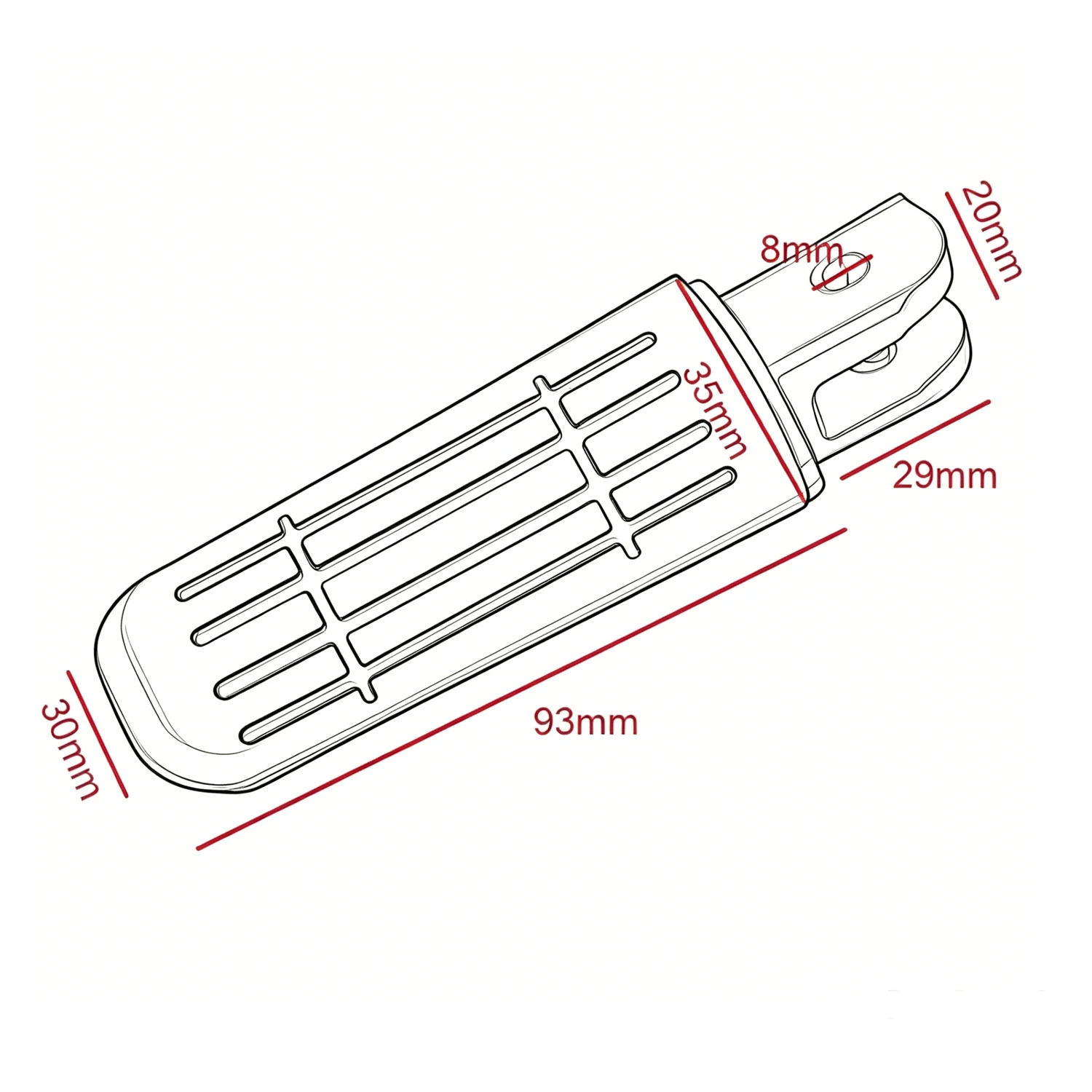 Motorcycle Front Rear Foot Pegs Footrest Pedal For YAMAHA FJR1300 ABS FZ1 FZ6 R1 XJR1300 MT07 TDM900 FZ6R YZF1000 XJ900 S