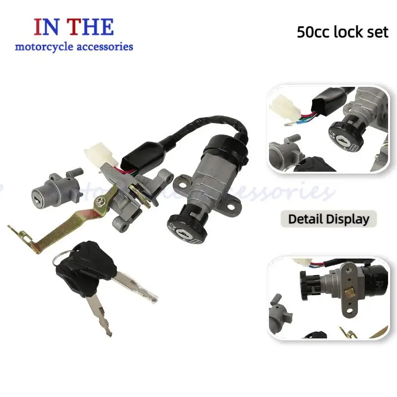 Motorcycle Spare Part JOG50 Lock Ignition Key Switch Set Seat Lock Key Kit Scooter For Yamaha JOG 50 JOG Z ZS ZR 50cc