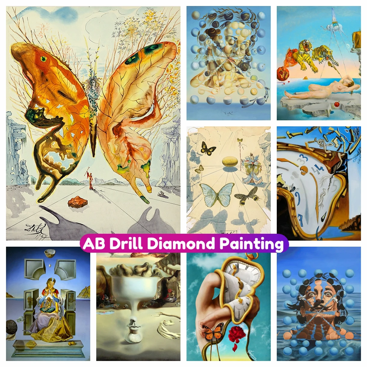 

Surrealism Famous Artwork By Salvador Dali AB Diamond Painting New Arrivals Cross Stitch Kit 5D DIY Full Drill Mosaic Embroidery