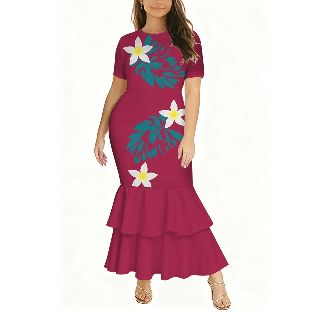 

Summer Soft Figure-Hugging And Slimming Women'S Fishtail Dress Custom-Made Elegant And Slimming Dress For Pacific Islands