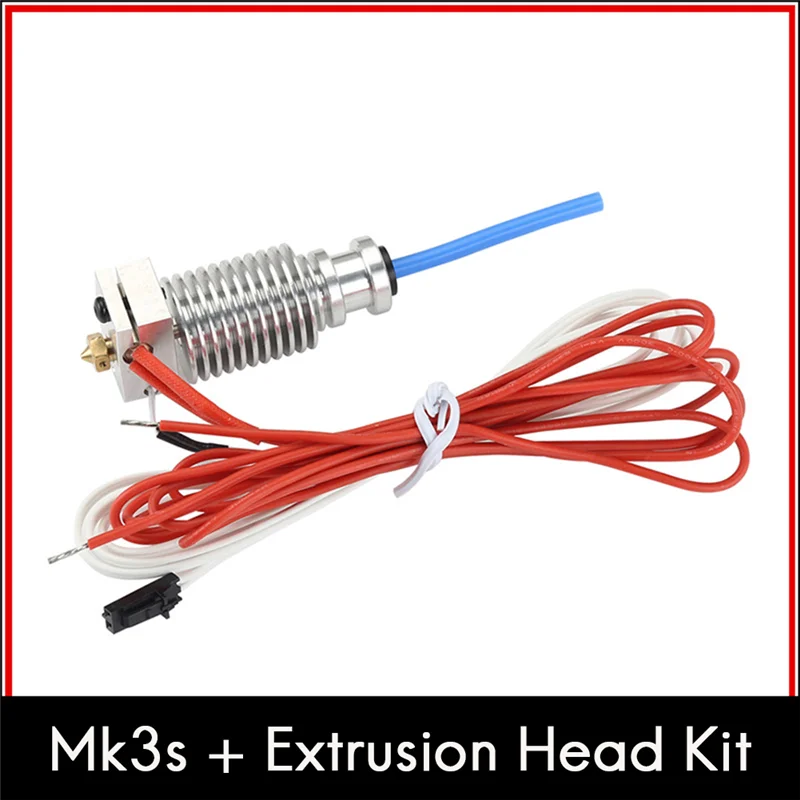 AC57-1Set 3D Printer Parts Prusa MK3S+ Extruder Nozzle Heating Aluminum Fast Hose Kit Replacement High Temperature Resistance