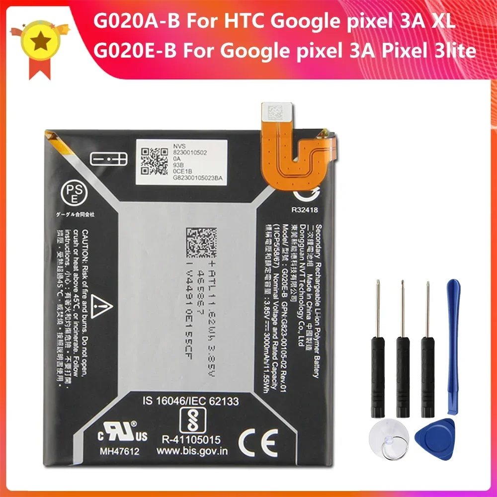 

Сменный аккумулятор G020A-B G020E-B для Google Pixel 3A XL Pixel 3A Pixel 3lite, аккумулятор для телефона, высококачественные аккумуляторы с инструментом