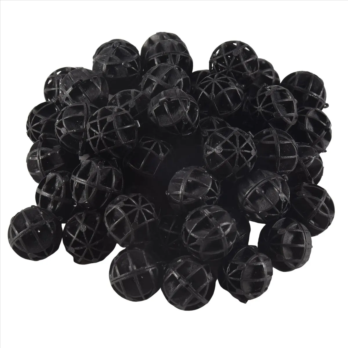 COFA 50 Pcs 18mm Diameter Black Bio Balls for Aquarium Pond Filter