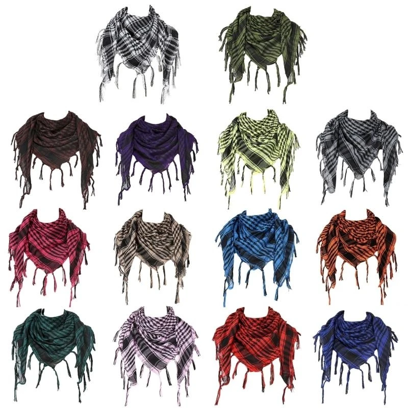 R1we民族Keffiyehヘッドスカーフシェマスカーフアラビアヘッドカバーダストプルーフヘッドラップ