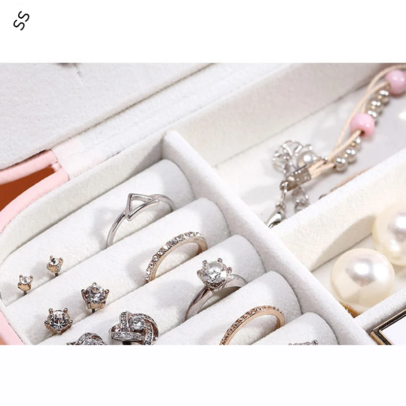 Multi-color Options Single Layer Jewery Storage Boxes Fashion Necklaces Rings Earrings Accessories PU Carrying Cases& Displays