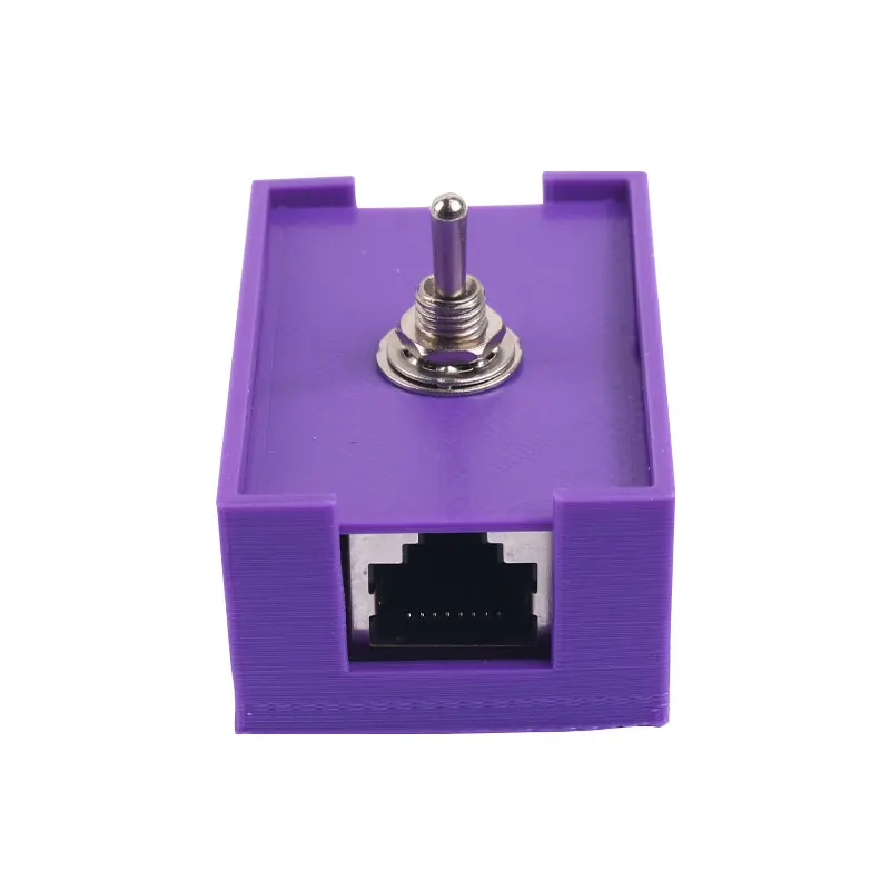 For manual network switch twisted pair control crystal head network cable switch with shell