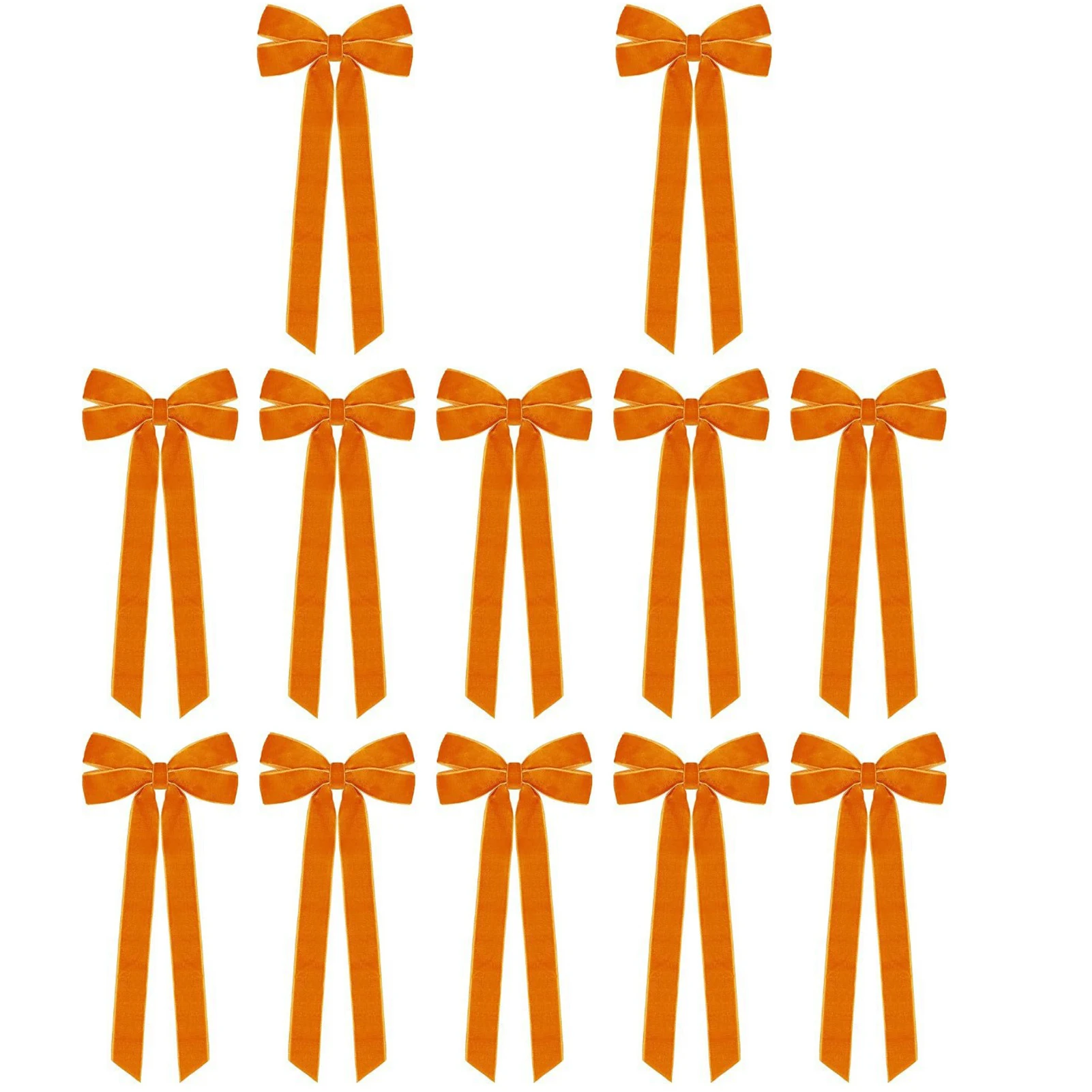 12 unids/set Lazos Para Arbol De Navidad decoraciones De terciopelo rojo Para árbol De Navidad interior lazos De terciopelo Para árbol De Navidad
