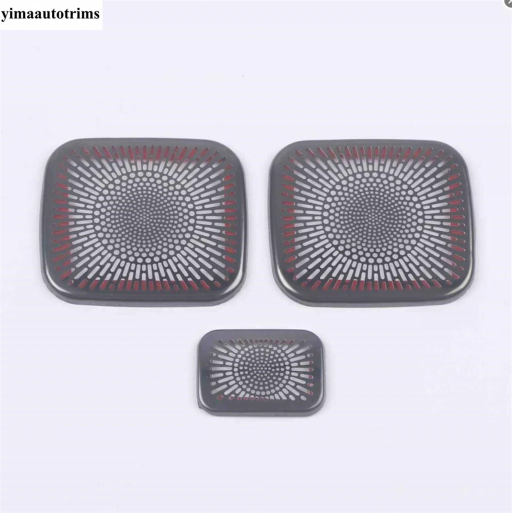 Car Door Speaker  Dashboard Front Audio Sound Loudspeaker Cover Trim For Toyota Sienna 2021 - 2023 Stainless Steel Accessories