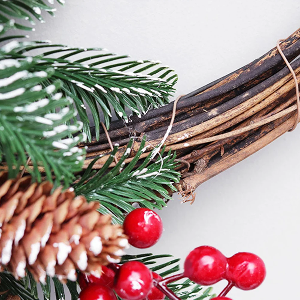 

70Cm Christmas Rattan Decoration Lifelike Design Reusable Door Ornament for Fireplace Wedding Party Supplies Creative Showcase