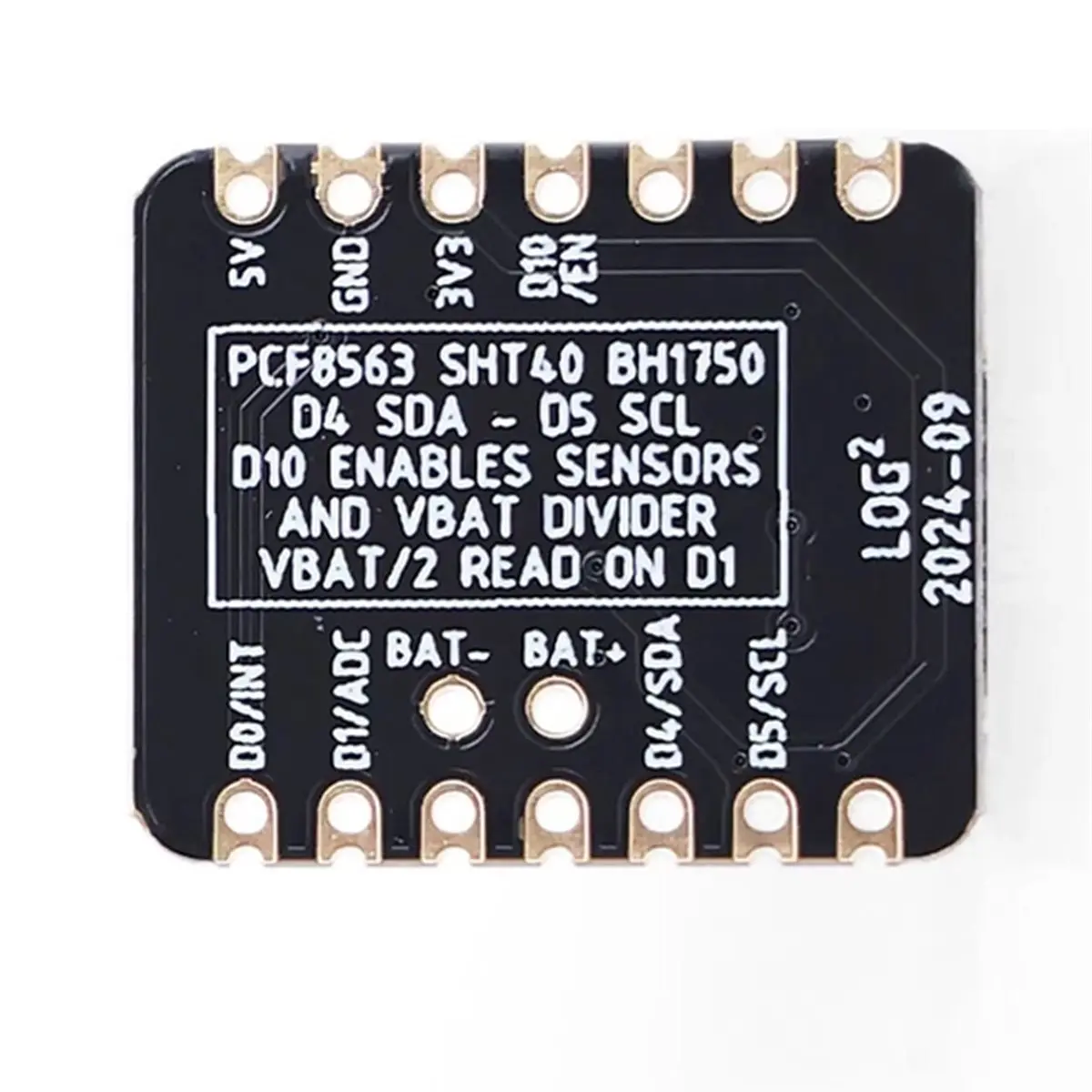 For XIAO Logger HAT Tiny Temperature Humidity and Light Add-on Module RTC and Buttreri Voltage Monitoring