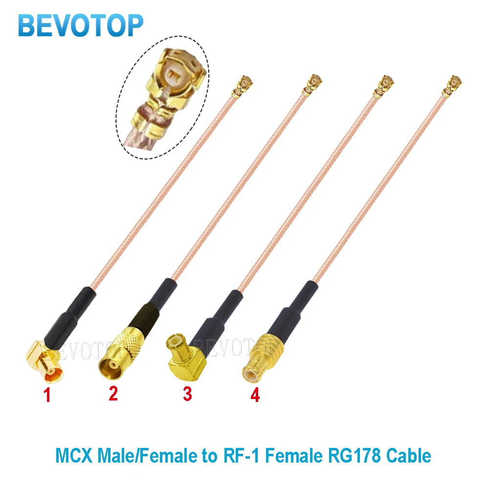 1PCS MCX Male/ Female to U.FL IPX-1 Female Jack Connector RG178 Cable Adapter Pigtail Antenna RF Coaxial Extension Cable