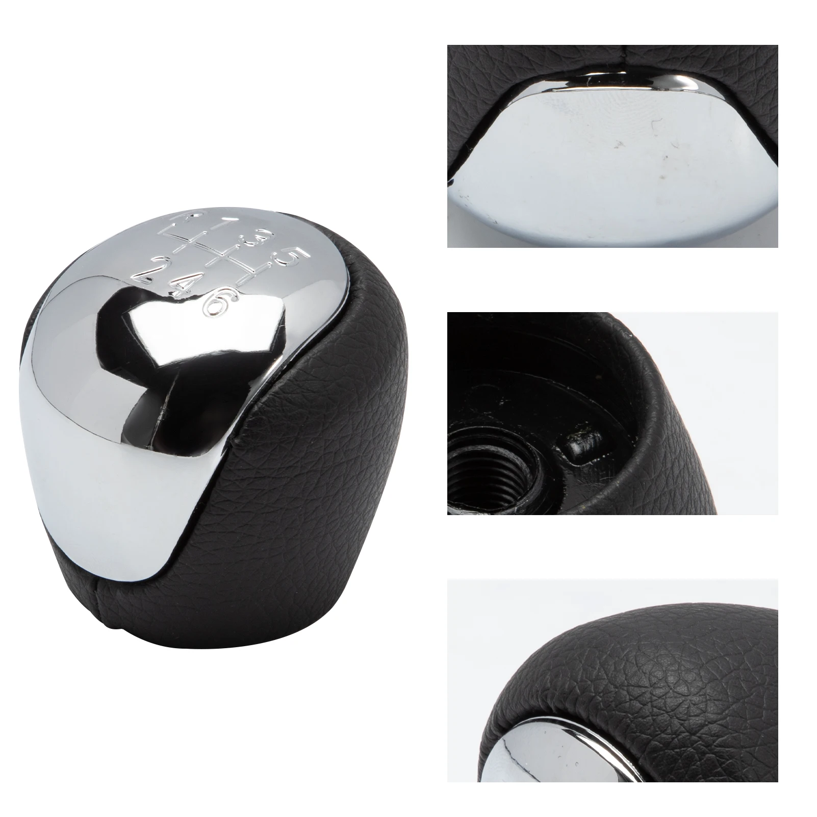 

Хромированная 6-скоростная ручка переключения передач, гандбол, резьба 10 мм из искусственной кожи для Hyundai I30 Ix35, новинка высокого качества