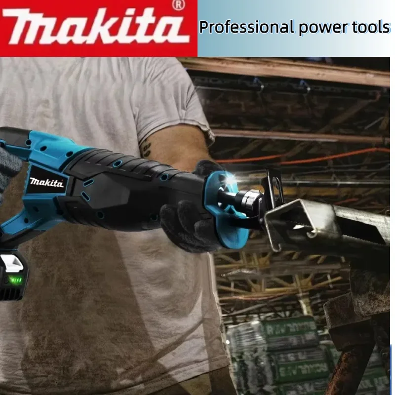 Makita 20V18V Akku Bürstenlose Säbelsäge Säbelsäge Tragbare Akku-Elektrowerkzeuge mit 4 Sägeblättern